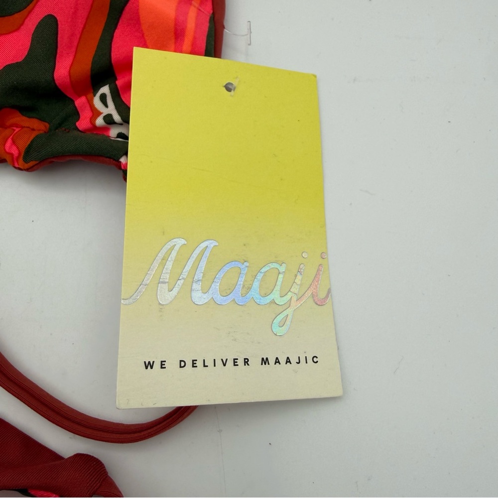 Maaji - New women’s reversible bikini set printed & solid swimsuit string ties M - Picture 4 of 6